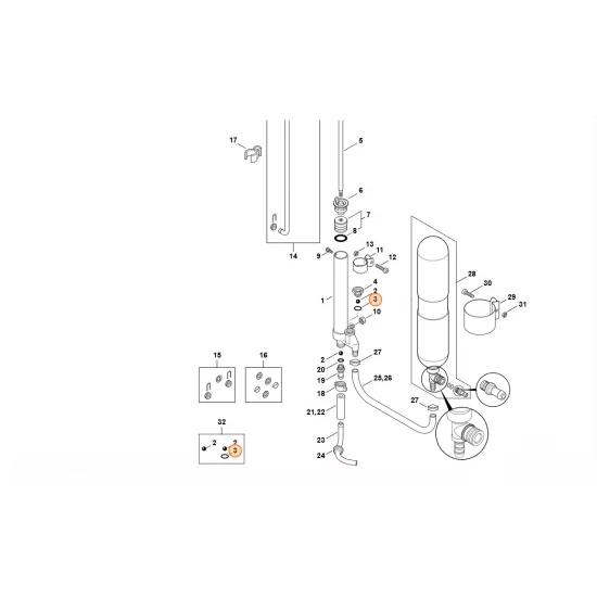 STIHL  Okrągły pierścień uszczelniający 12,42x1,78 9645 945 7540